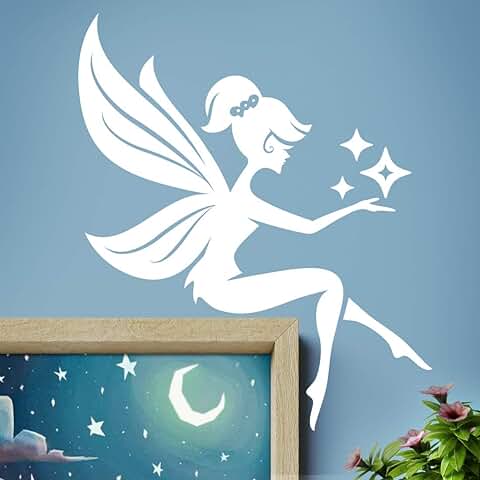 Pegatina de Pared de Hadas para Dormitorio con Enchufe de Energía para Decoración de Guardería de Habitación de Flores Pegatinas Mural árbol Cocina Decoración del Hogar Niños Murales Dormitorio  