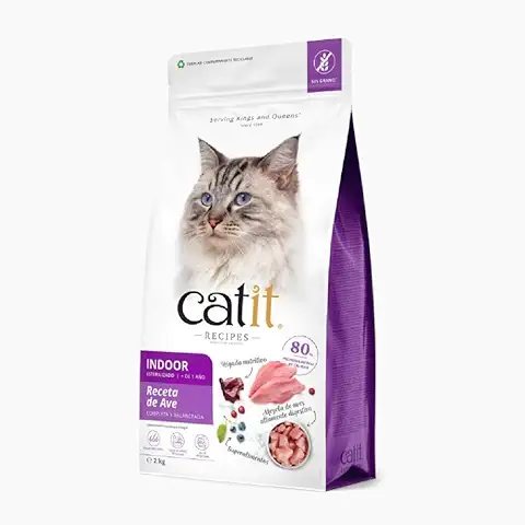 Pienso para Gatos INDOOR/ ESTERILIZADO Catit Recipes -Receta de Aves, 2 kg  