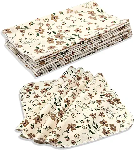 Pinowu Toallas de Papel Reutilizables, Paños de Algodón (12 Piezas), Toallas Lavables sin Papel, Servilletas Alternativas sin Desperdicio para Cocina y Limpieza del Hogar  