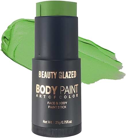 Pintura Facial en Barra, Maquillaje Facial no Tóxico de alta Pigmentación en Barra para Fiestas de Disfraces de Halloween SFX Maquillaje Efectos Especiales (Verde)  