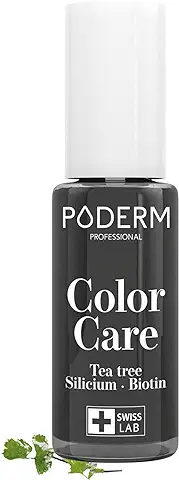 PODERM - Esmalte De Uñas Tea Tree Para Hongos De Uñas - Color Negro - Tratar las Uñas Amarillas/dañadas - Cuidado Esmastas, Previene y Trata Hongos - Cuidado 2 en 1  