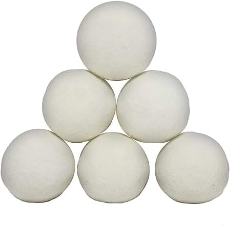 ProLeo Oveja, Bolas de Lana, Reutilizables, Suavizante Natural, 6 Unidades para Ropa, Secadora, Hojas de Secado, Trockner Blätter  