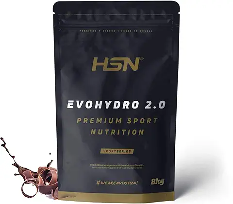 Proteína Sin Lactosa de HSN Evohydro 2.0 | Sabor Chocolate 2 Kg = 67 Tomas por Envase | Aislado de Proteína Hidrolizada de Suero Lácteo | Hydro Whey | No-GMO, Vegetariana, Sin Gluten  