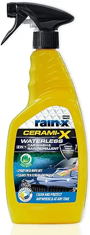 Rain-X® Champú Coche Sin Agua con Tratamiento Cerámico Coche, 2en1 Encera y Repele la Lluvia 750ml  