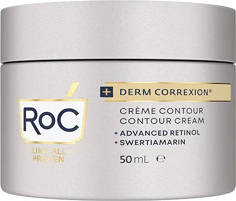 RoC - Derm Correxion Crema de Contorno para Rostro, Cuello y Mandíbula - Piel Hidratada - Eleva y Reduce Visiblemente las Líneas de Expresión - 50 ml  