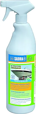 Sadira | ProShip Limpiador Desengrasante 1L Spray. Multiusos para Barco. Elimina Manchas de Aceite, Grasa y Carbonilla. Apto en Todas Las Superficies: Fibra, Neumáticas, Madera y Aluminio  