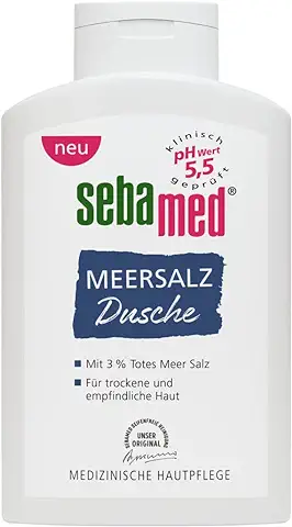 SEBAMED Ducha de sal Marina 400 ml, gel de Ducha para Hombres y Mujeres, Limpieza sin Jabón para Pieles Sensibles y Secas, sin Microplásticos  