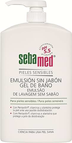 Sebamed Emulsión sin Jabón 1L - Gel de Baño para Pieles Normales Sensibles sin Jabón, Indicado para la Higiene Diaria  