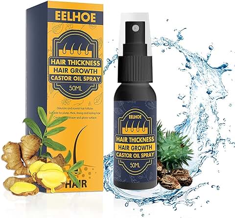 Serum de Crecimiento del Cabello con Esencia de Jengibre, Spray Anticaida de Cabello y Crece Pelo, Nutrir los Folículo Piloso de Hombres y Mujeres para el Crece Rápido y Completo del Cabello  