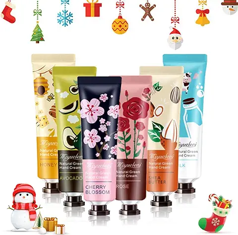 Set de Cremas de Manos,Crema de Manos,Set de Regalo de Crema de Manos,Crema de Manos Reparadora,Mini Crema de Manos,Crema Hidratante y Protectora para Cuerpo y Manos,Set de Cremas Mujer Regalo,6x30g  