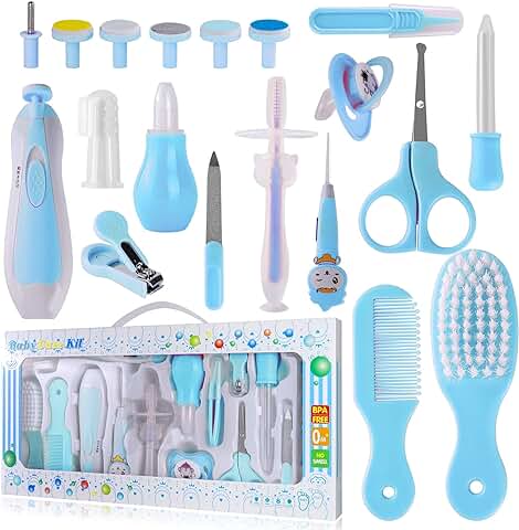 Set Para Cuidado Del Bebé, RoseFlower 20 Piezas kit Aseo Bebé Recien Nacido Higiene - Bebé Kit de Cuidado de Salud Seguro Infantil Enfermera Diaria Herramienta para el Uso Diario, Regalos para Bebes  