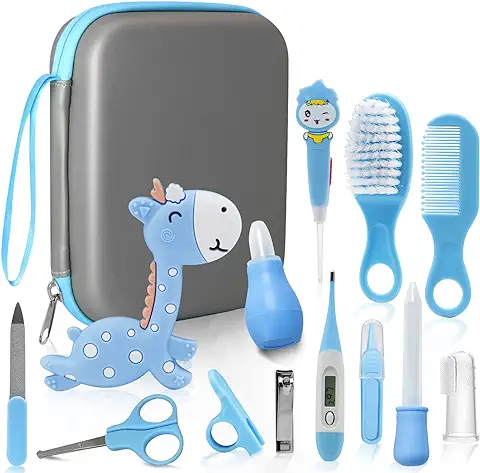 Set Para Cuidado Del Bebé, Unipampa 14 Piezas Kit de Cuidado de Bebé, Set Para El Cuidado Del Bebé, Kit de Aseo para Bebés, Accesorios Bebes para Viaje y el Uso Diario, Regalos para Bebes  