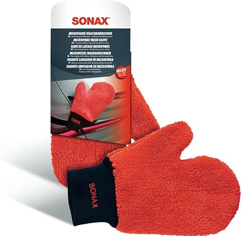SONAX Guante de Lavado de Microfibras (1 Unidad) para la Limpieza de Vehículos en el área Exterior | N.° 04282000  