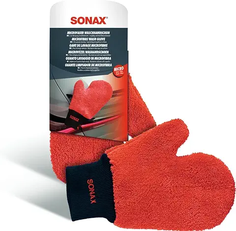SONAX Guante de Lavado de Microfibras (1 Unidad) para la Limpieza de Vehículos en el área Exterior | N.° 04282000  
