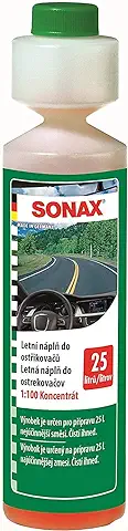 SONAX Limpiacristales 1:100 concentrado (250 ml), para el sistema de limpiaparabrisas en verano | N.° 03711410-544