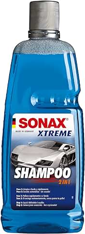 SONAX XTREME Champú para Coche 2 en 1 (1 Litro) Concentrado para la Limpieza de Superficies Pintadas, Metal, Cristal, Plástico y goma | N. 02153000-820  