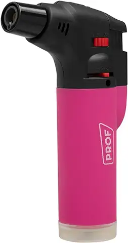 Soplete De Cocina Soft, Profesional Antorcha Butano Encendedor Mechero, Recargable Soplete con Bloqueo de Seguridad & Llama Ajustable para Barbacóa Brulée Crema Cámping (Gas Precargado)  