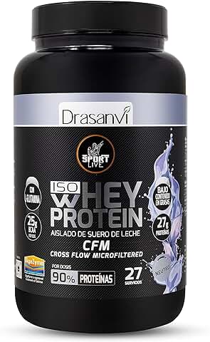 SPORT LIVE Whey Protein Isolate NEUTRA | Aislado de Proteína en Polvo | Proteinas whey Isolada de Suero de Leche | Proteinas que Ayudan a Aumentar tu masa Muscular | 800 GR |Drasanvi  