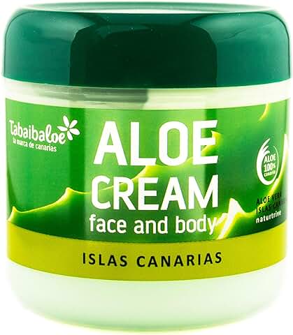 TABAIBA Aloe Vera Crema Hidratante Facial y Corporal, Normal, Fresco, 300 Mililitros  