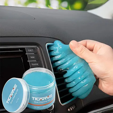 TICARVE Gel de Limpieza para el Interior del Automóvil, Limpiador de Teclado Suave y Flexible, Hecho de Limpiador de Polvo Universal y Respetuoso con el Medio Ambiente para Automóviles, Computadoras  