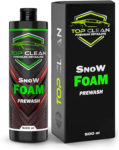 TOP CLEAN - Espuma Activa de Prelavado Coche | Ideal para Limpiadoras a Presión y Pistolas Lanza Espuma | Reduce Riesgo de Arañazos | Fórmula PH Neutro Segura | Snow Foam 500ml  