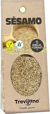 TREVIJANO Sésamo Tostado Bolsa de 150 gr - Preparación Fácil, Apto para Veganos, Sin Gluten y Sin Aditivos  