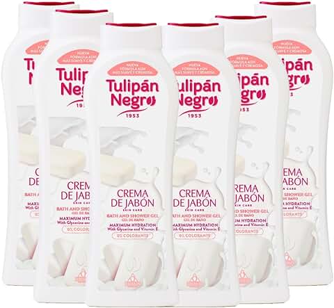 Tulipán Negro PACK 6 UDS. GEL DE BAÑO CREMA Hidratante DE JABÓN 650ML  