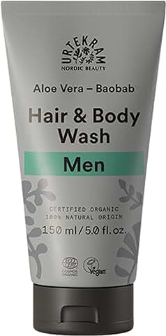 Urtekram Champú y Gel de Baño para Hombres BIO, 150 ml  