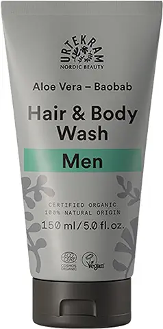 Urtekram Champú y Gel de Baño para Hombres BIO, 150 ml  