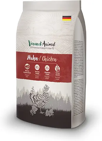 Venandi Animal Comida de Calidad para Gatos - Pollo, con Carne de Ave Fresca, Comida Seca, sin Cereales, 1 Paquete (1 x 1,5 kg)  