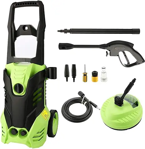 Voluker Hidrolimpiadora,2000 W,150 Bar,450 L/h,Limpiadoras a Presión,Manguera de 5m,Limpiadora de Alta Presión, para Lavado de Autos, Terraza y Hogar  