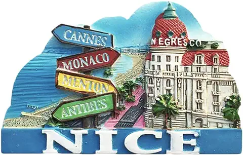 Wedare Nice France - Imán 3D para Nevera, Diseño con Texto en Inglés Tourist Souvenirs  