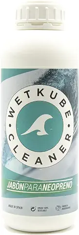 WETKUBE Cleaner | 1 Litro - Jabón para Limpiar Trajes de Neopreno | Elimina Sal y Cloro | Desinfecta | Sin Aclarado | 100% Biodegradable | Mantiene Elasticidad, con Acido Láctico y Olor a Fresco  