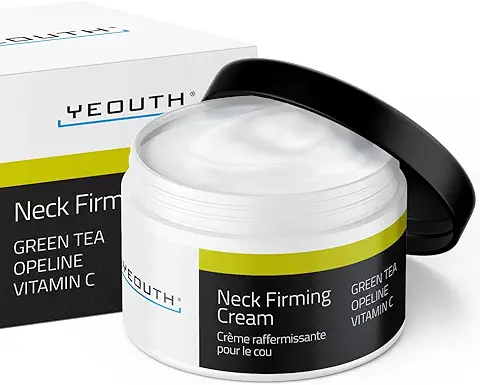 YEOUTH - Crema Reafirmante de Cuello | Crema Hidratante para Cuello y Escote | Contiene Vitamina C y Té Verde | Antiarrugas | Reafirma y Tonifica | Apto para Mujer y Hombre 60 g  