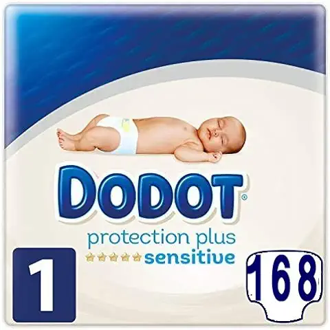 168 Pañales Sensitive Talla 1 Protection plus (2-5 kgs)  