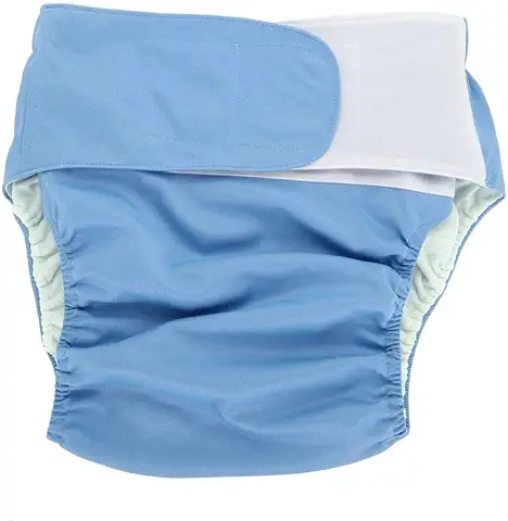 4 Colores Pañal de tela para Adultos Reutilizable, Pañal Ajustable Pañal de tela para Adultos, Lavable Pañal Grande Ajustable Pañal Reutilizable Pañal(Blue 305)  
