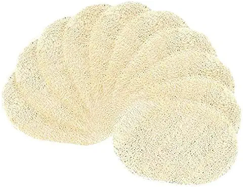 AiYoYo 10 Piezas Esponjas de Luffa Natural Esponjas Orgánicas 8 x 12 cm Lavables, Biodegradable, Sin Plástico, Para Limpieza de Cocina  