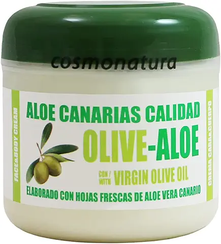 Aloe Canarias Crema Hidratante Cara y Cuerpo con Aceite de Olive Virgen y Aloé Vera 100% 300ml  