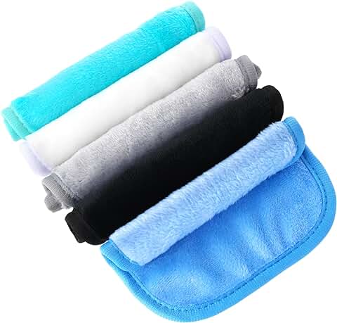 Amaxiu 5 Paños Desmaquillantes, Paño de Microfibra, Toallitas de Limpieza Facial, Paños para Eliminar Maquillaje, Toallas de Maquillaje para piel Sensible, Cuidado Diario de Viaje, Cuidado de la piel  