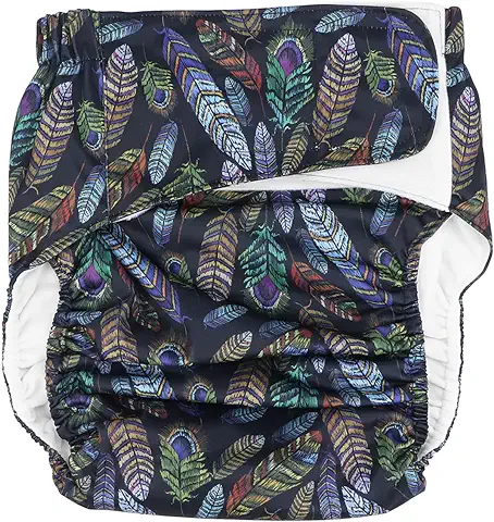 ANKROYU Protector Rañal Adulto Reutilizable, Braga Sujeta Pañal Impermeable, ropa Interior Protectora para Adultos, Pañales de tela para Ancianos, Protección para Incontinencia Adultos Ajustable(G1)  