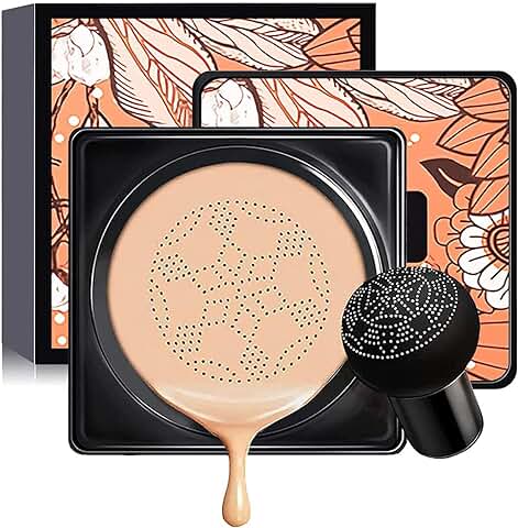 AONAT CC Crema Corrector Cojín De Aire BB Cream, La Cabeza De Hongos BB Cream, Líquida Fundación, Air Cushion CC base Duradera Hidratación Brillo Color Reparación Maquillaje base Líquida - Natural  