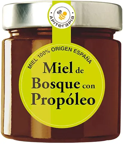 Apiterapia - Miel de Bosque con Propóleo - Miel Origen España - 300 g  