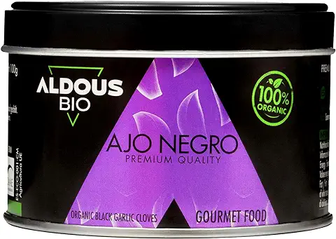 Auténtico Ajo Negro Ecológico Español | Producto Gourmet | Dientes Pelados | Máxima Frescura y Sabor | Libre de Plástico | Certificación Ecológica Oficial  
