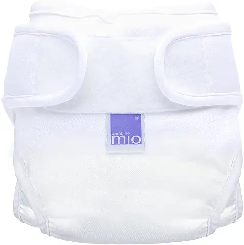 Bambino Mio, Mioduo Cobertor de Pañal Reutilizable, Blanco, Talla 1 (<9 kg)  