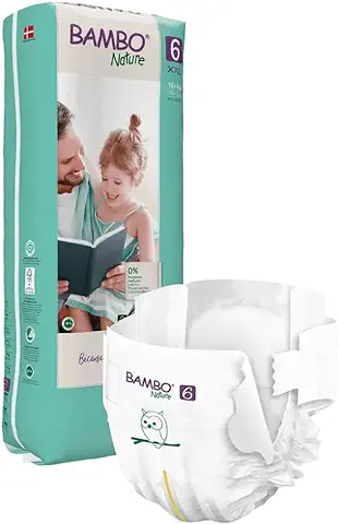 Bambo Nature Pañales Ecológicos Premium, Talla XXL 6 (35+ Lb/16+ kg) de alto Paquete de 40  