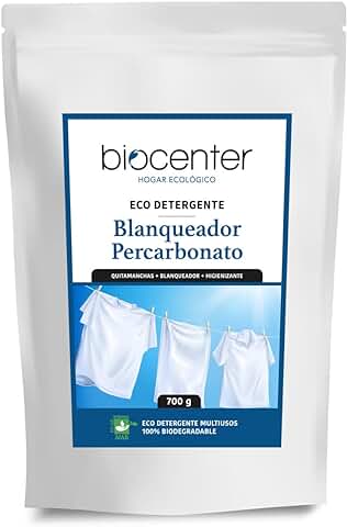 BIOCENTER - Percarbonato puro y Certificado Ecológico - Blanqueador Natural para la Ropa, Quitamanchas, Higienizante -100% Biodegradable  