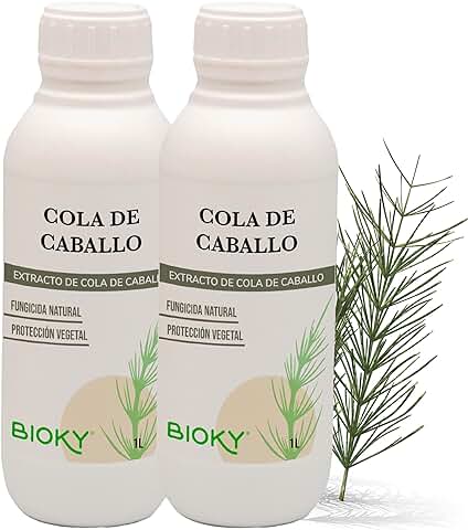 Bioky® Extracto de Cola de Caballo - Acción Fungicida: Preventivo y Curativo - Sustancia Básica apta en Agricultura Ecológica - Estimula los Mecanismos de Defensa Naturales de las Plantas (2L)  