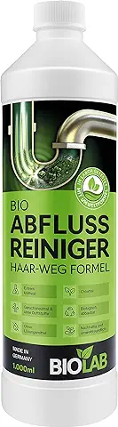 BIOLAB Limpiador de Desagües y Tuberías, Líquido para Ducha, Bañera, Lavabo, Sifón, sin Cloro y sin Olores, 1000 ml  