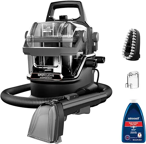 BISSELL SpotClean® HydroSteam™ | Limpiador de Manchas | Eliminación de Manchas de Forma más Rápida y Mejor | Tecnología HydroSteam™ | Vaporiza, Friega y Aspira | 3689N  