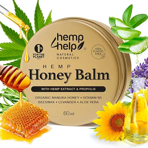 Bálsamo Curativo con Vaselina, Miel de Manuka y Cáñamo - Recomendado por Dermatólogos, Ecológico, Sin Plástico, 60ml  